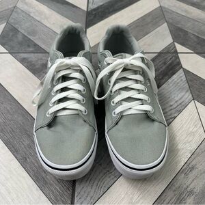 Vans Women's Sneakers in Gray/Green and White